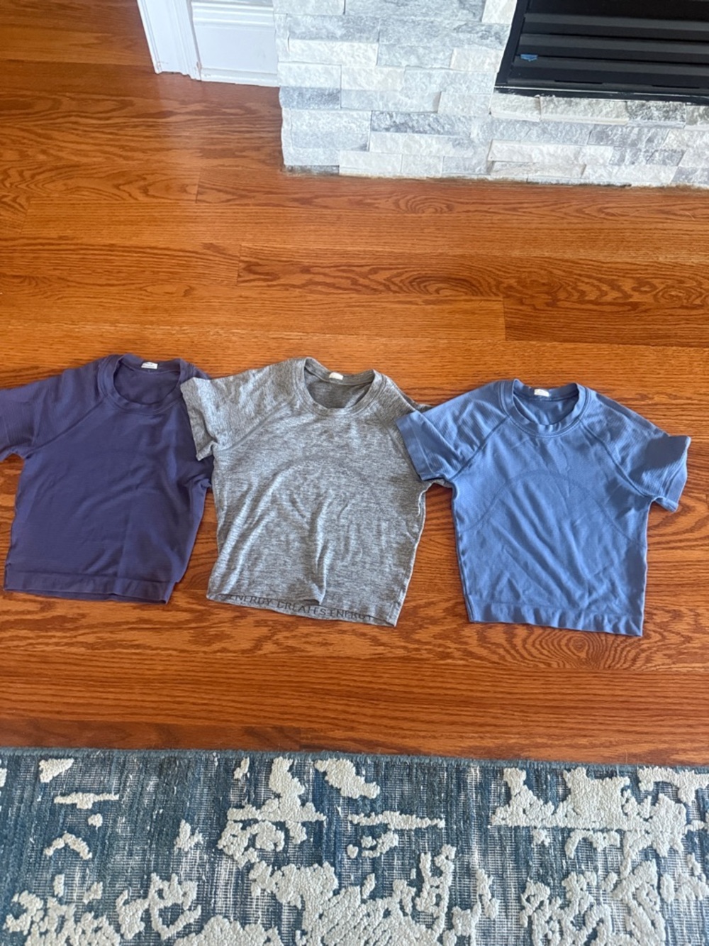 lululemon athletica Kids Short Sleeve Crewneck Tees - Navy, Gray, Steel Blue